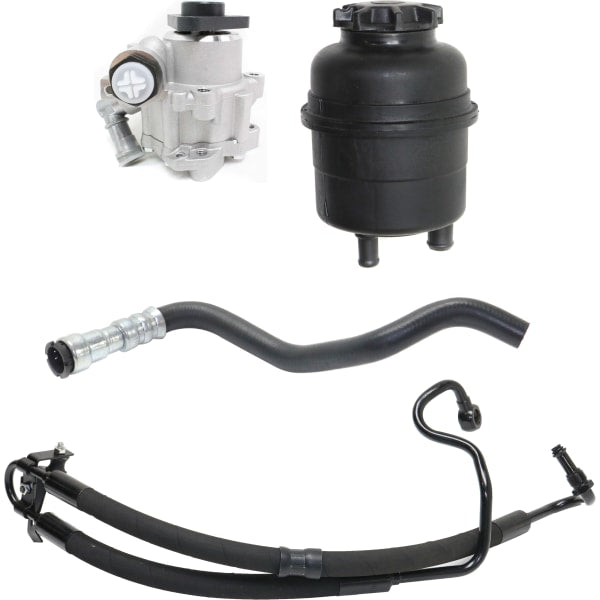 323CI/328CI 00-00 POWER STEERING PUMP, 4-pc Kit, with Hoses, and Reservoir