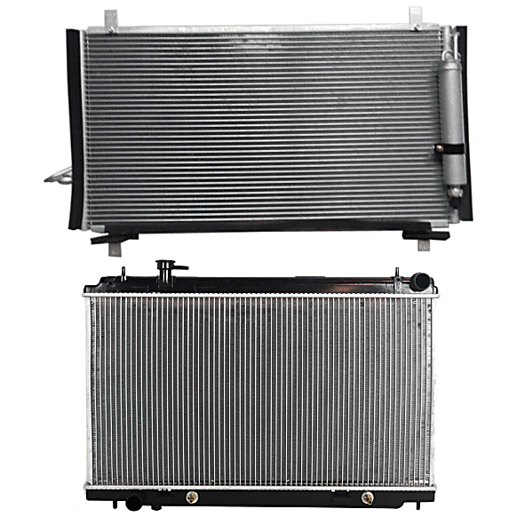 350Z 03-06 RADIATOR KIT, 2-pc Kit, Auto/Manual Trans, Aluminum Core, 6 Cyl, 3.5L Eng., 1-Row Core, with A/C Condenser