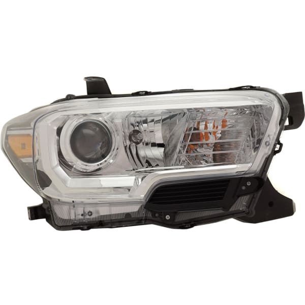 Installation Package For: TACOMA 19-23 Passenger Side Headlight, Assembly, Halogen, Chrome Interior, w/o LED Daytime Running Light, w/ Fog Light Holes